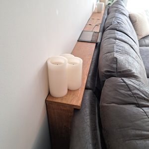 Behind Couch Table - DIY Plans | With Outlet and Cable Storage location